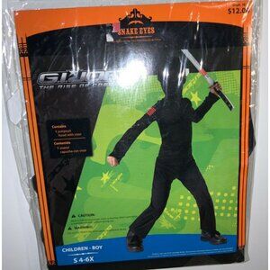 GI Joe Snake Eyes Halloween Costume  (black) New in Package--Size Boys 4-6X